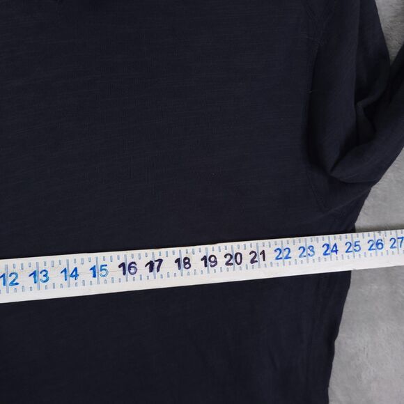 Rag And Bone Hoodie Mens Size XL Navy Preppy Lightweight Textured Thin Cotton - Picture 5 of 12